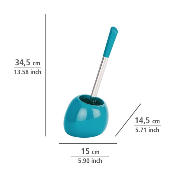 Perie pentru toaletă Wenko Polaris Petrol, albastru petrol-image-1