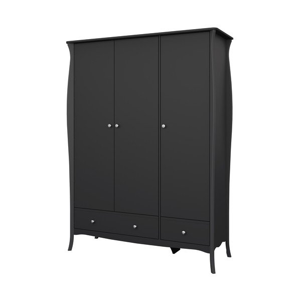 Șifonier negru 143x192 cm Baroque - Tvilum-image-3