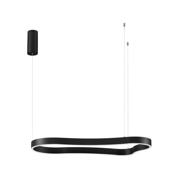 Lustră negru-mat LED cu intensitate reglabilă din aluminiu Dussa – Nova Luce
