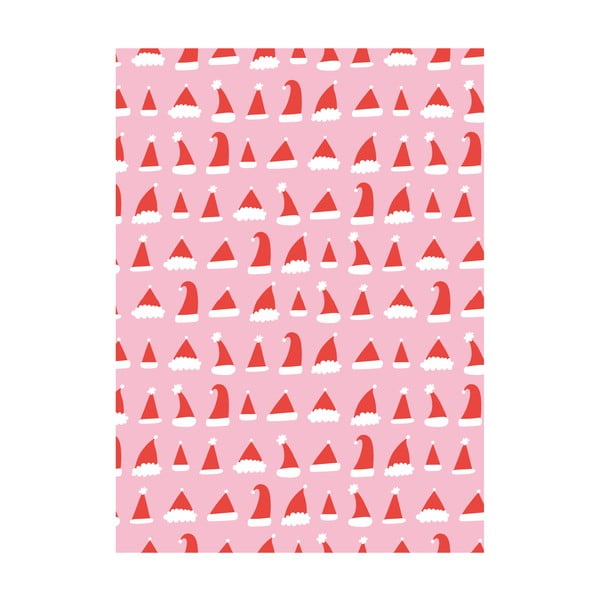 5 coli de hârtie de împachetat eleanor stuart Santa Hats, 50 x 70 cm