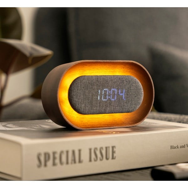 Ceas deșteptător digital Lumos Walnut – Gingko-image-1