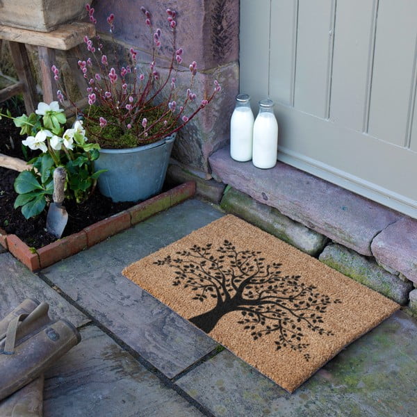 Covoraș de intrare din fibre de nucă de cocos 40x60 cm Tree of Life – Artsy Doormats-image-3