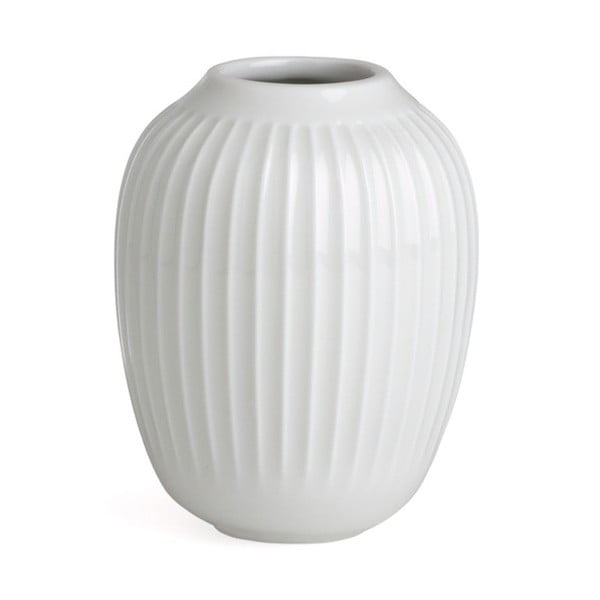 Vază din gresie Kähler Design Hammershoi, înălțime 10 cm, alb