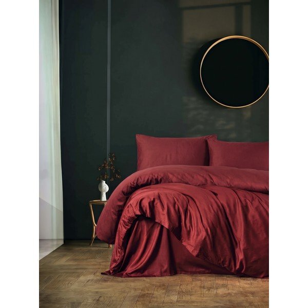 Lenjerie de pat burgundy pentru pat de o persoană 200x140 cm Elegant  – Mijolnir-image-1