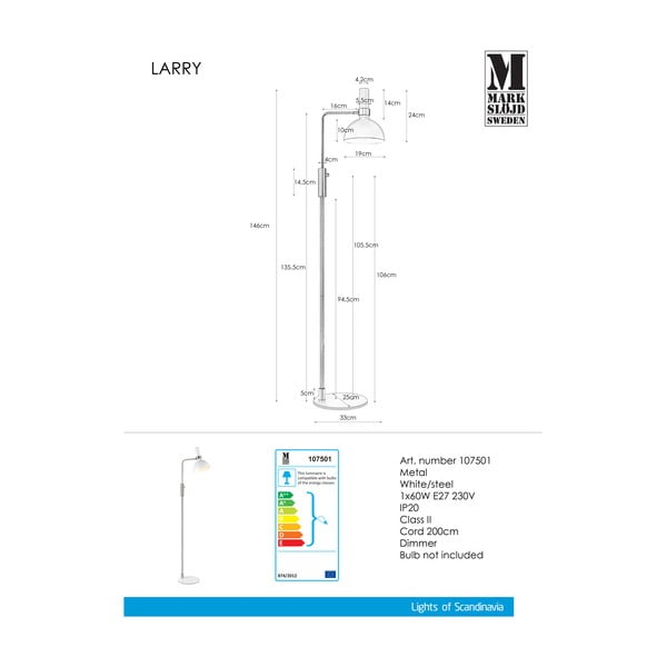Lampadar Markslöjd Larry, alb-image-3
