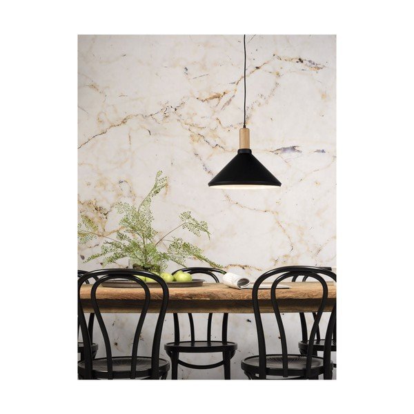 Lustră neagră/natural cu abajur din metal ø 35 cm Melbourne – it's about RoMi-image-2