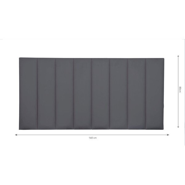 Tăblie de pat gri tapițată 160x60 cm Nila – Really Nice Things-image-2