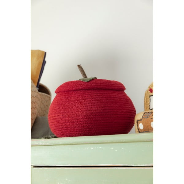 Coș de jucării pentru copii roșu din material textil ø 28x20 cm Apple – Lorena Canals-image-3
