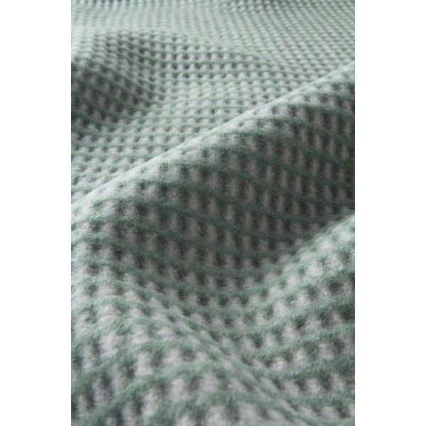 Pătură verde din amestec de bumbac 140x180 cm Uniwaffle – Euromant-image-2