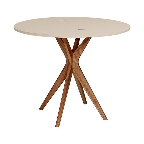 Masă de dining rotundă extensibilă 45x90 cm Jubi – Ragaba-image-2