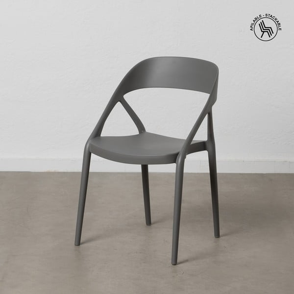 Scaune de dining gri 2 buc. din plastic – Ixia-image-2