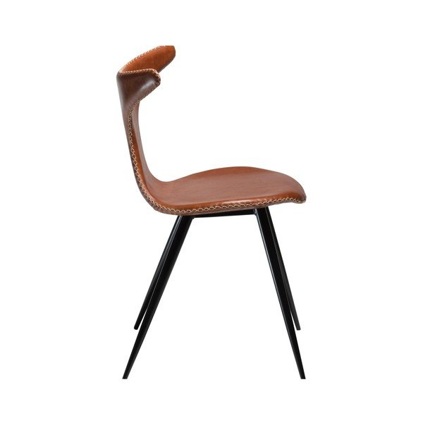 Scaun din piele artificială DAN-FORM Denmark Dolphine, maro-image-4