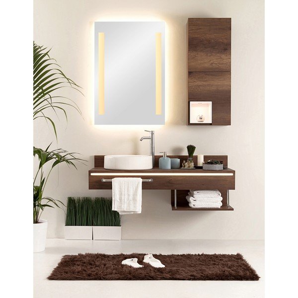 Oglindă de perete cu led 50x70 cm Senna – Mirrors and More-image-1