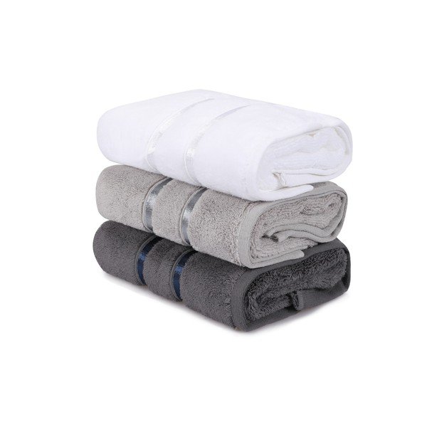 Set 3 prosoape din bumbac Hobby Dolec, 50 x 90 cm, gri-image-3