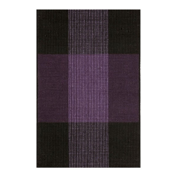 Covor de lână țesut manual Linie Design Bologna, 50 x 80 cm, violet - negru 