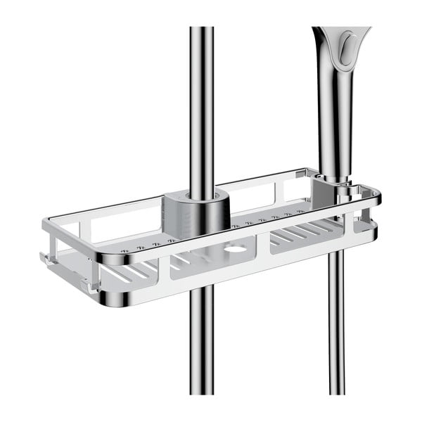 Raft pentru baie argintiu lucios autoadeziv din plastic Libertà – Wenko-image-2