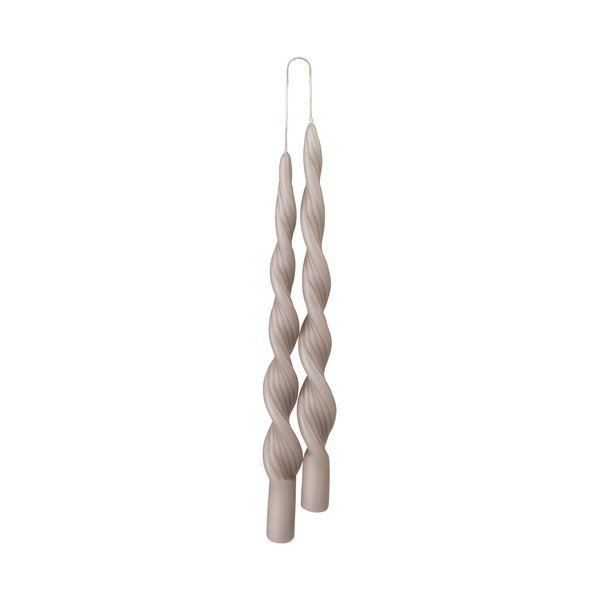 Set de 2 lumânări Cozy living Luna, gri