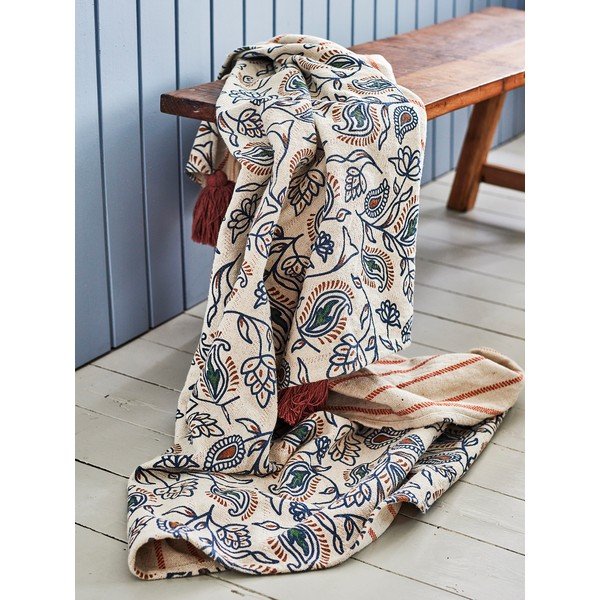 Pătură din amestec de bumbac 130x160 cm Paisley – Bloomingville-image-1