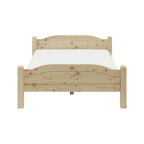 Pat matrimonial în culoare naturală din lemn de pin 140x200 cm Liva – Olivia Living-image-2