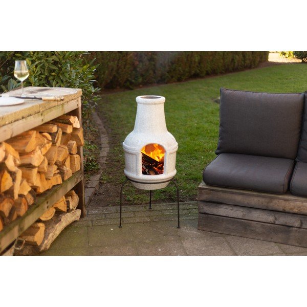 Vatră din ceramică cu suport Esschert Design BBQ, mic-image-1