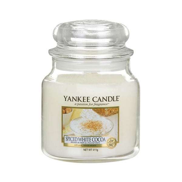 Lumânare parfumată Yankee Candle Spiced White Cocoa, timp de ardere 65 - 90 ore