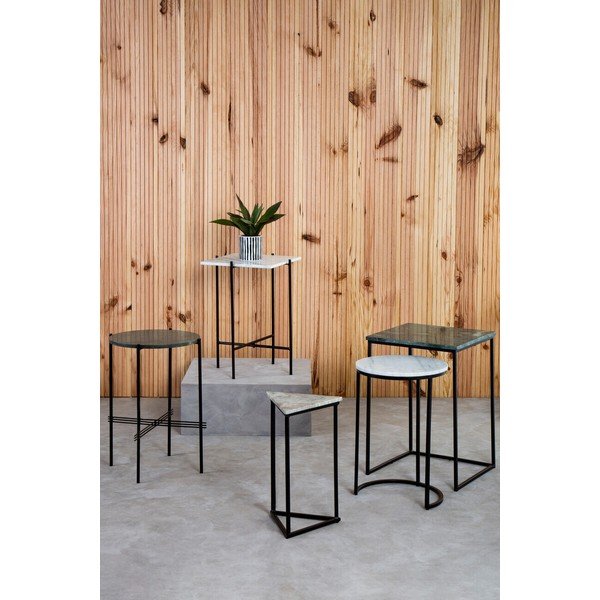 Măsuțe auxiliare 3 buc. cu blat din marmură 40x40 cm Mandoli – Premier Housewares-image-2