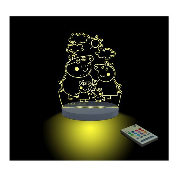 Lampă de veghe cu LED pentru copii Aloka Peppa Pig Familia