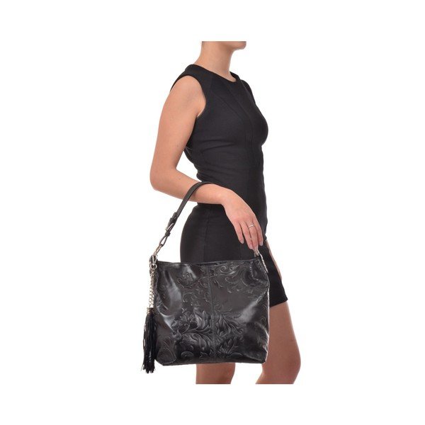 Geantă din piele Isabella Rhea Valla, negru-image-4