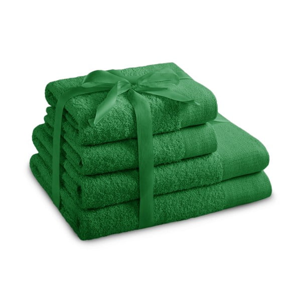 Prosoape de baie verzi 4 buc. din bumbac din frotir Amari – Restilo