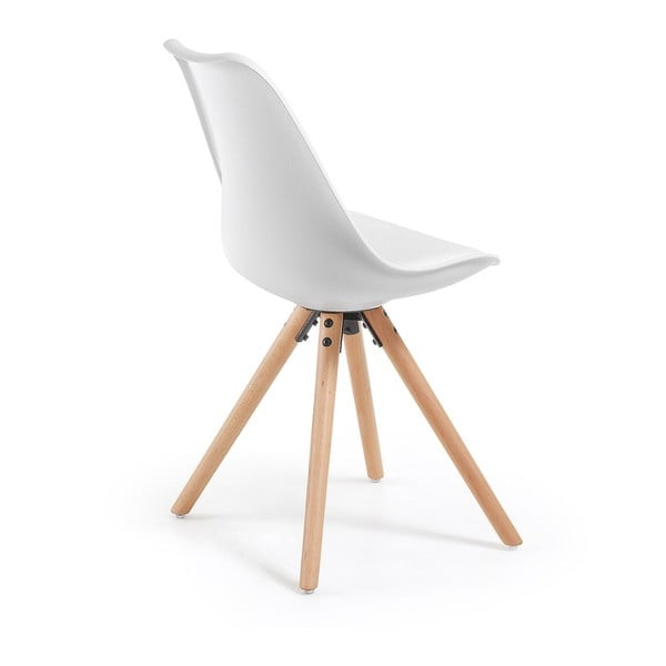 Scaun cu picioare din lemn de fag Bonami Essentials Lumos, alb-image-1