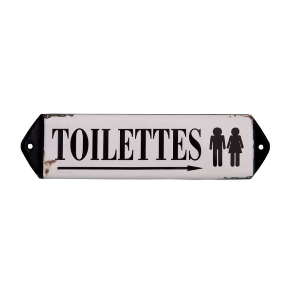 Semn din metal 30,5x7 cm Toilettes – Antic Line