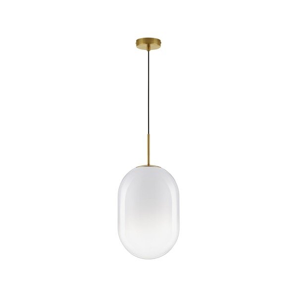 Lustră albă/aurie din sticlă ø 24 cm Chrysi – Nova Luce