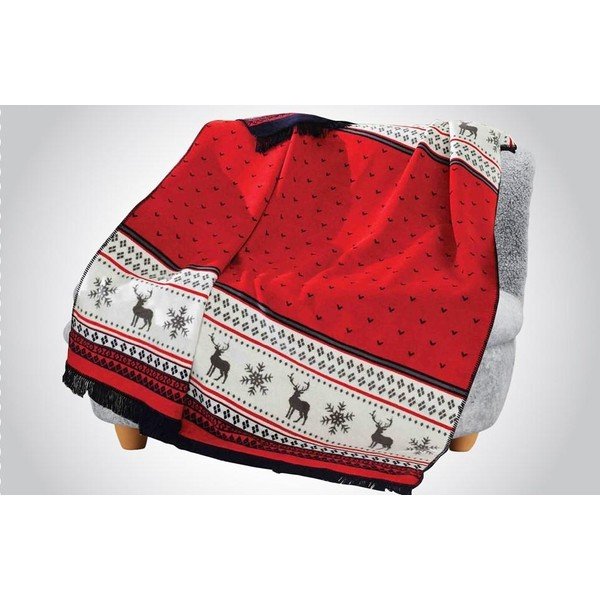 Pătură de Crăciun din bumbac 200x150 cm - Mila Home-image-2