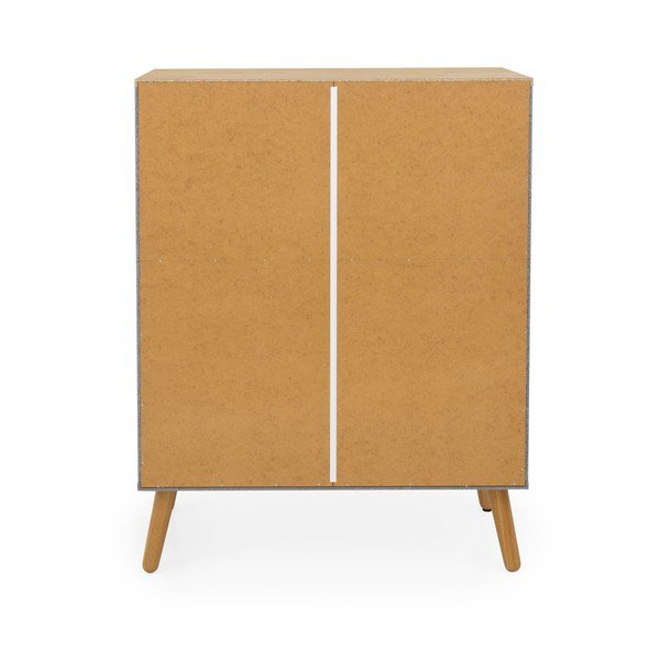 Dulap cu detalii în decor de stejar Tenzo Dot, lățime 79 cm, gri-image-4