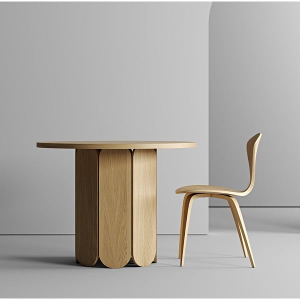 Masă dining cu aspect de lemn de stejar Woodman Soft, ø 98 cm-image-1