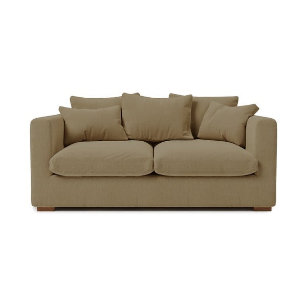 Canapea din catifea reiată bej 175 cm Comfy - Scandic