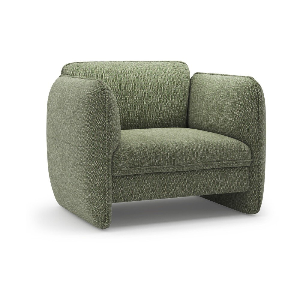 Fotoliu verde cu tapiÈu009Berie din chenille Georgia âu0080Micadoni