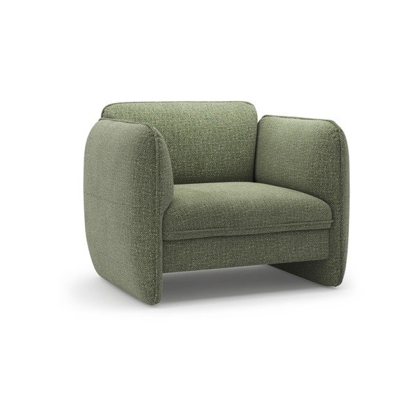 Fotoliu verde cu tapițerie din chenille Georgia – Micadoni 