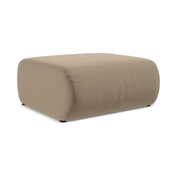 Taburet bej cu tapițerie din catifea Ekahi – Makamii-image-2