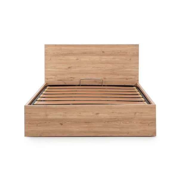 Pat matrimonial cu spațiu de depozitare și somieră 160x200 cm Kronos – Marckeric-image-2