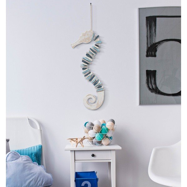 Decorațiune de perete din lemn 22x55 cm Sea Horse – Mauro Ferretti-image-1