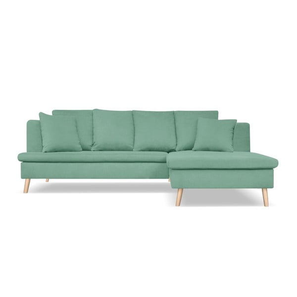 Canapea cu 4 locuri cu extensie pe partea dreaptă Cosmopolitan design Newport, verde