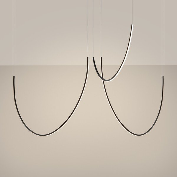 Lustră neagră LED din aluminiu ALVAR – Thoro-image-2