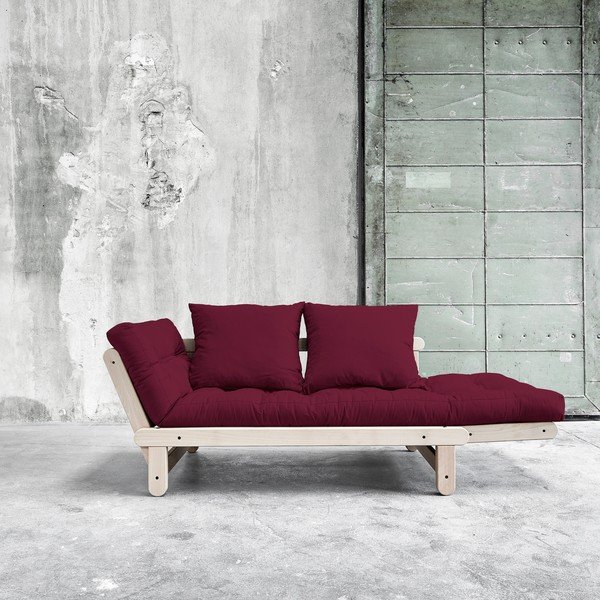 Canapea extensibilă Beat Beech/Light Bordeaux-image-2