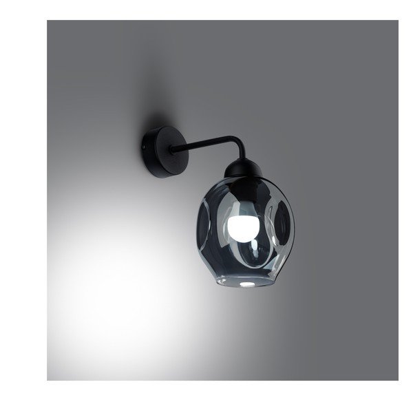 Aplică de perete neagră ø 25 cm Garten – Sollux-image-2