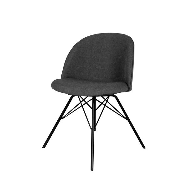 Set 2 scaune de dining Tenzo Sofia Porgy, gri antracit-image-1