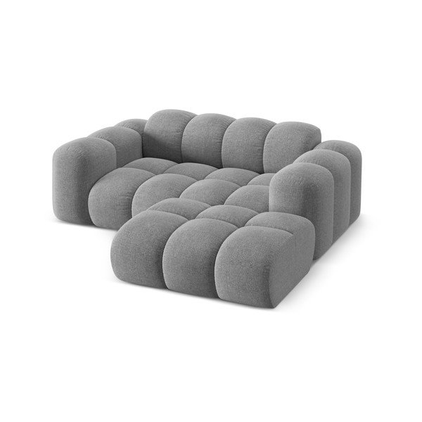 Colțar gri deschis cu tapițerie din chenille (cu colț pe partea dreaptă/cu șezlong) Treno – Cosmopolitan Design-image-2