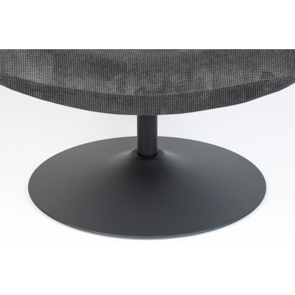 Fotoliu gri închis cu tapițerie din catifea Bubba – Zuiver-image-1