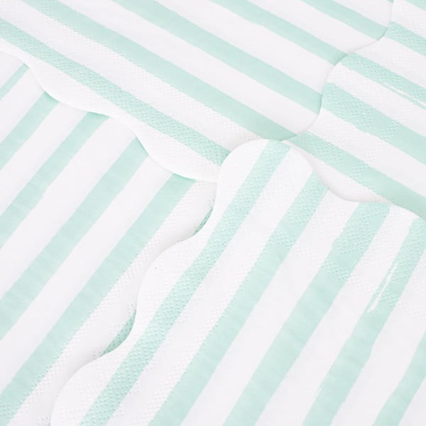Șervețele 16 buc. din hârtie Mint Stripe – Meri Meri-image-2