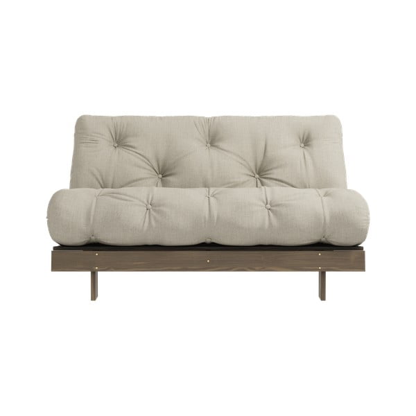 Canapea bej extensibilă cu tapițerie din in 140 cm Roots – Karup Design
